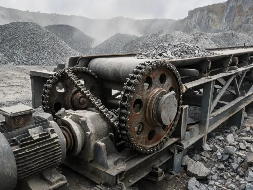 Aggregate conveyor chain drive